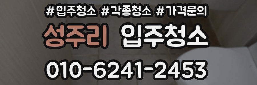 성주리 이사청소