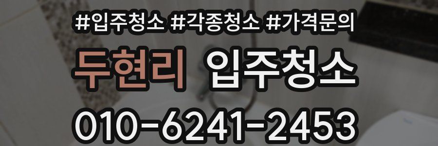 두현리 이사청소