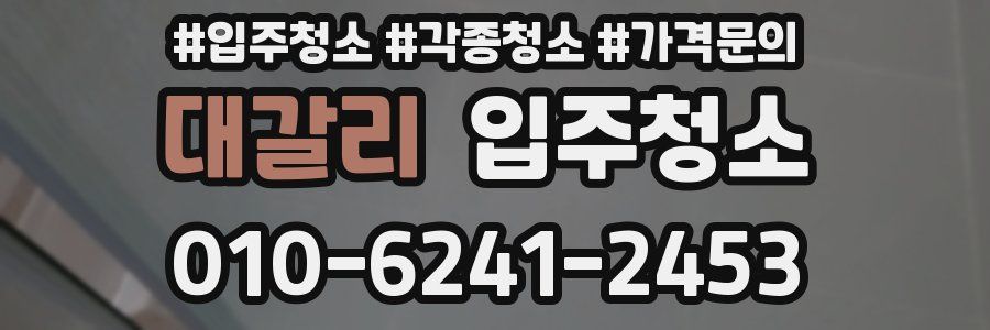 대갈리 이사청소