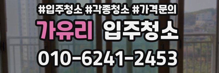 가유리 이사청소