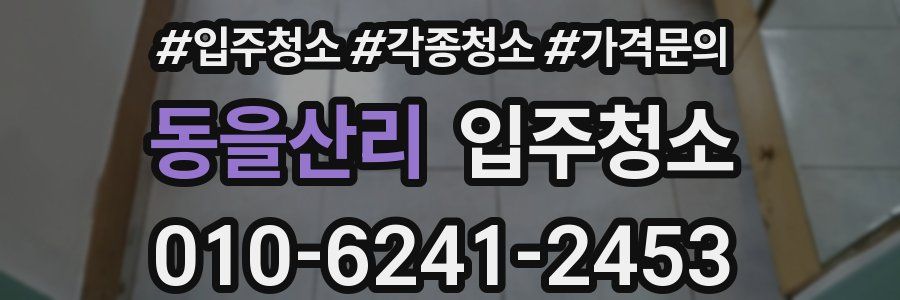 동을산리 이사청소