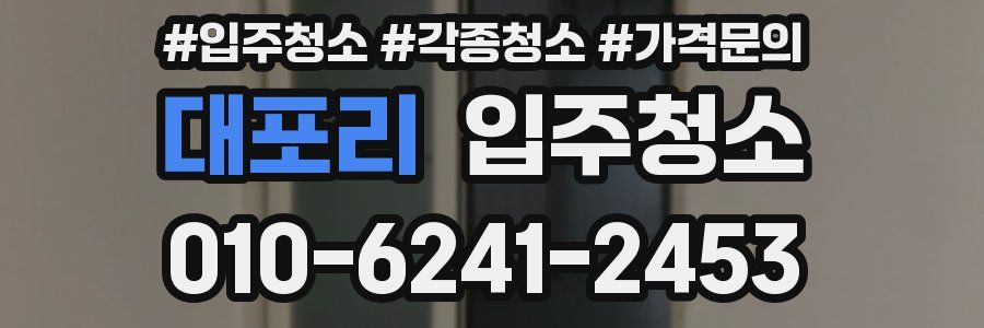 대포리 이사청소