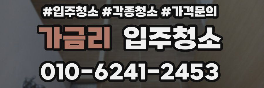 가금리 이사청소