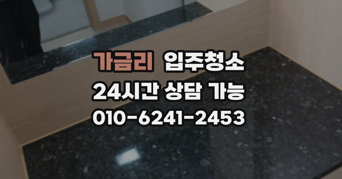 가금리 입주청소