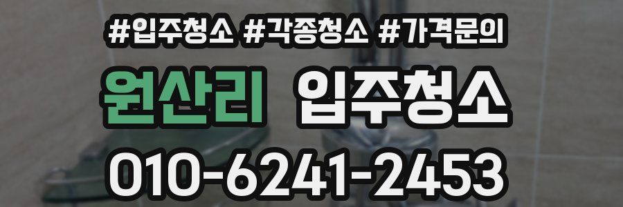 원산리 이사청소