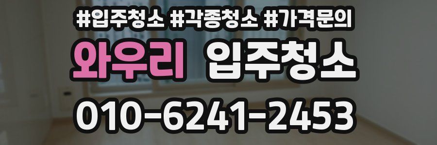 와우리 이사청소