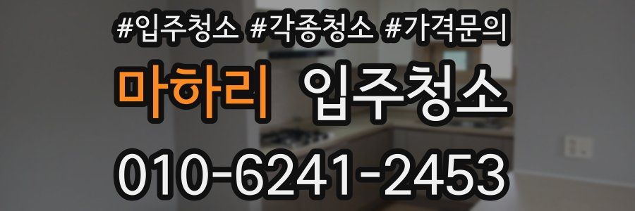 마하리 이사청소