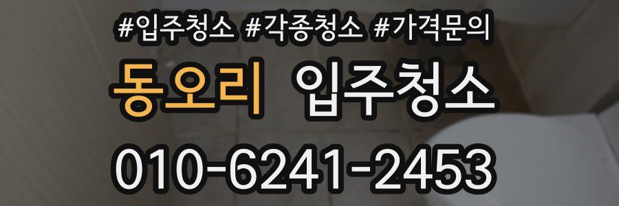 동오리 이사청소