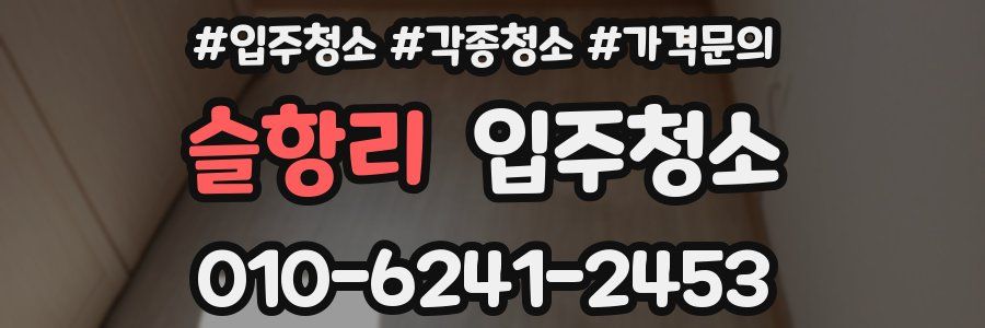 슬항리 이사청소