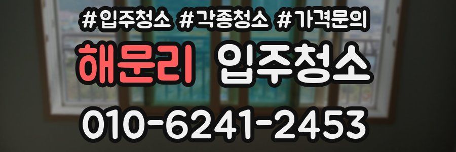 해문리 이사청소