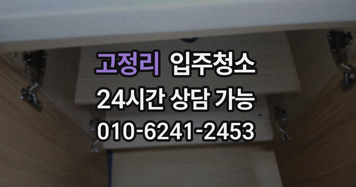 고정리 입주청소