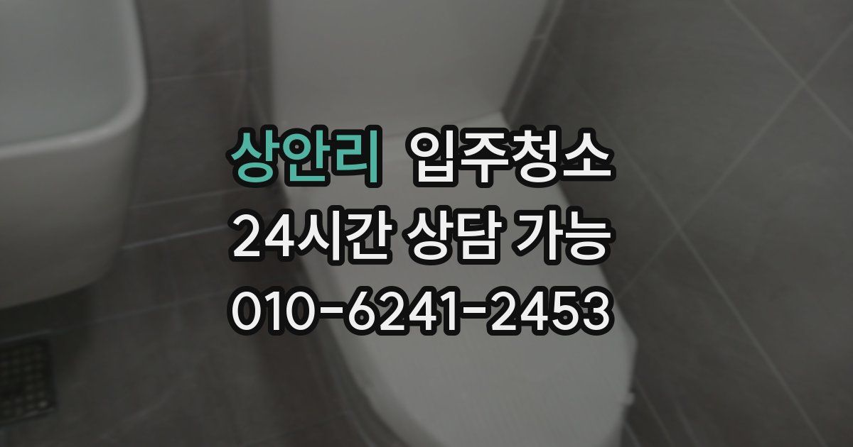 상안리 입주청소