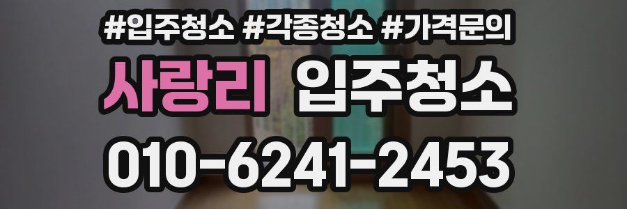 사랑리 이사청소