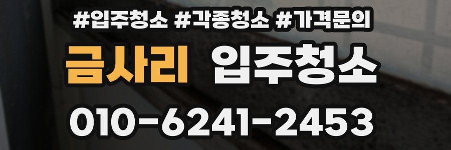 금사리 이사청소