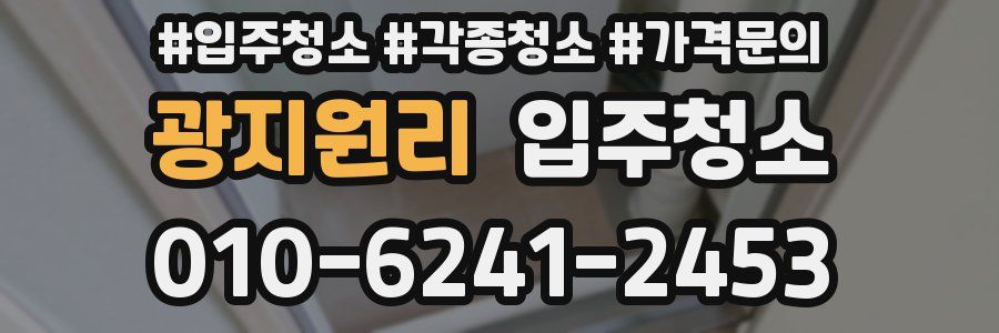 광지원리 이사청소