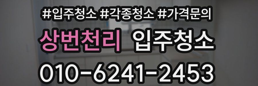 상번천리 이사청소