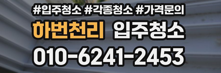 하번천리 이사청소