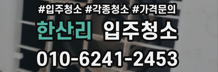 한산리 이사청소