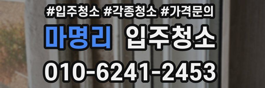 마명리 이사청소