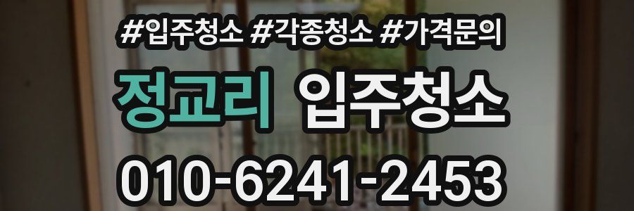 정교리 이사청소