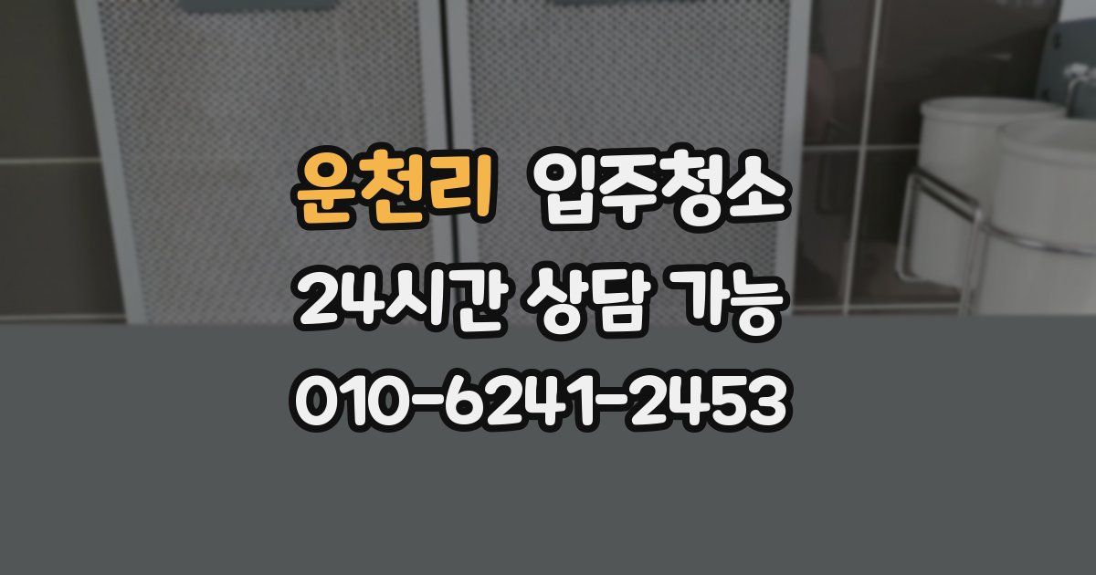 운천리 입주청소