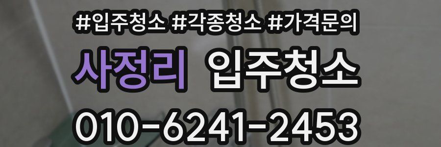 사정리 이사청소