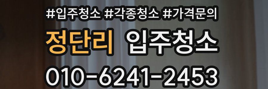 정단리 이사청소