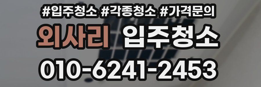 외사리 이사청소