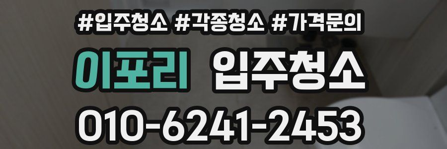 이포리 이사청소