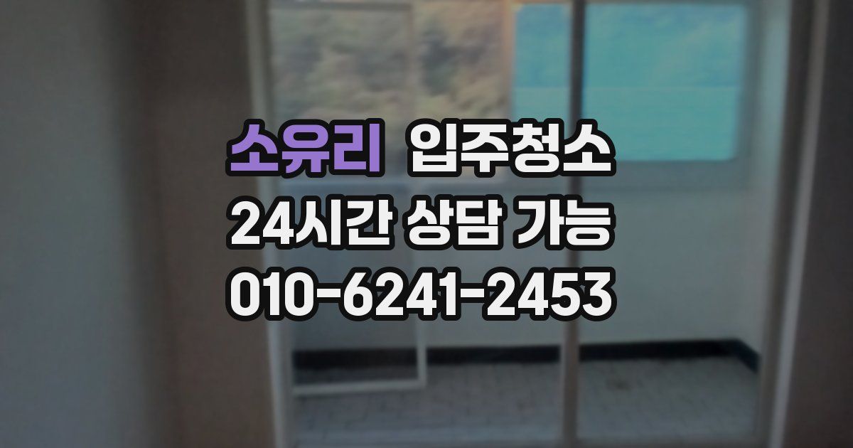 소유리 입주청소