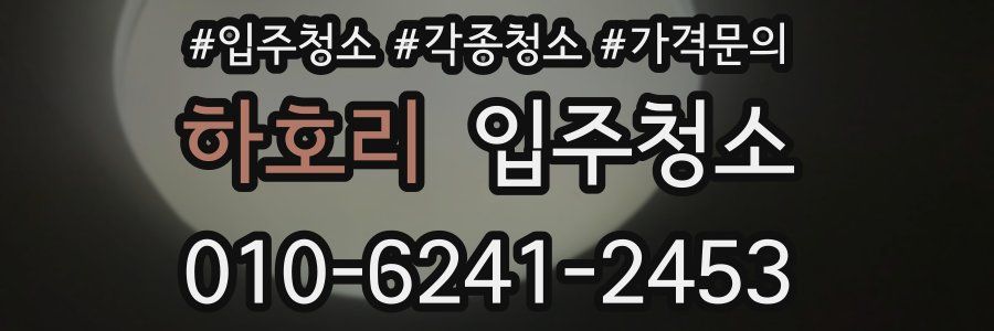 하호리 이사청소