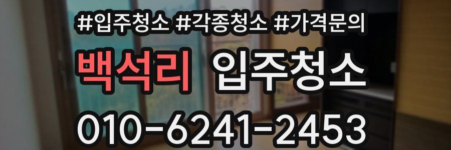 백석리 이사청소