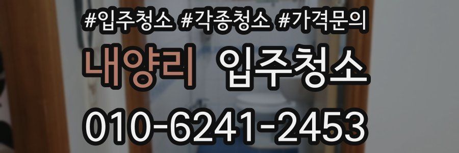 내양리 이사청소