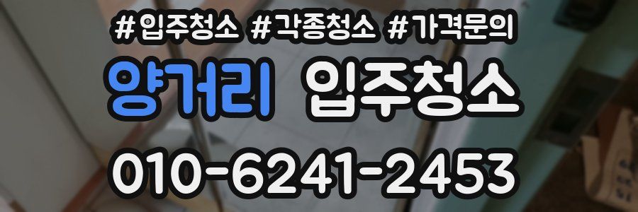 양거리 이사청소