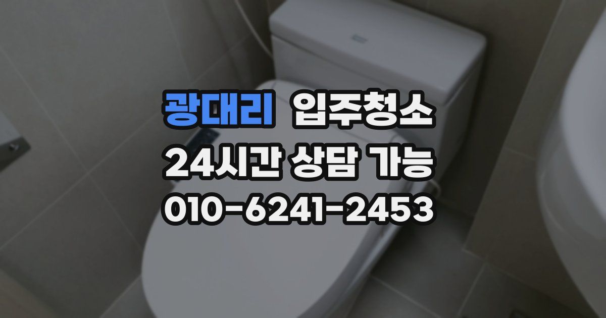 광대리 입주청소