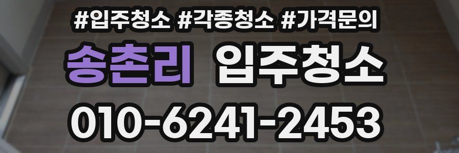 송촌리 이사청소