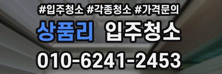 상품리 이사청소