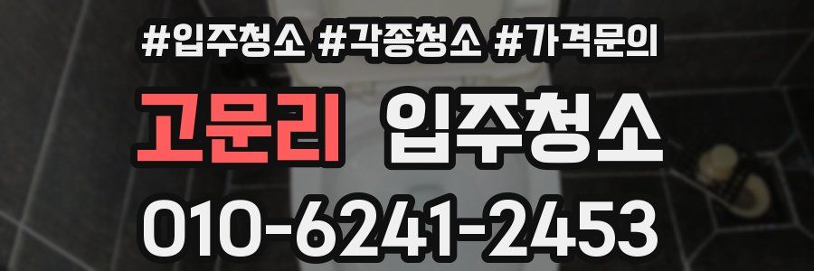 고문리 이사청소