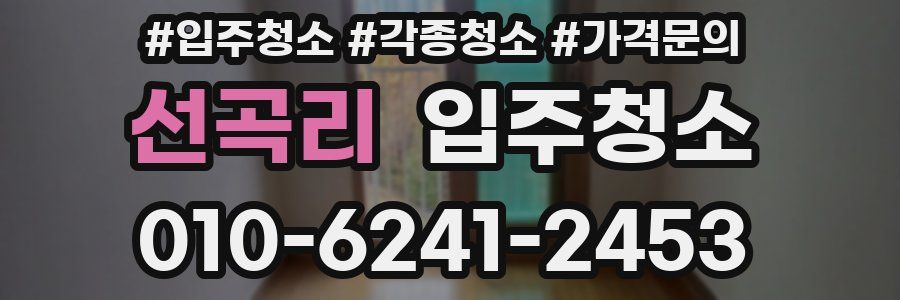 선곡리 이사청소