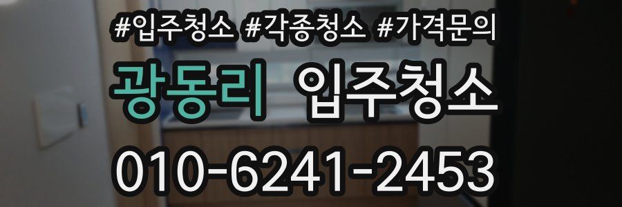 광동리 이사청소