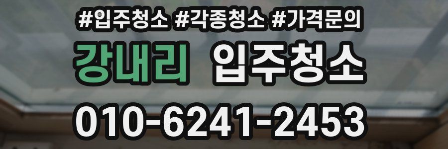 강내리 이사청소