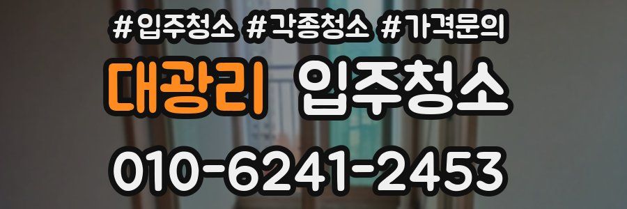 대광리 이사청소