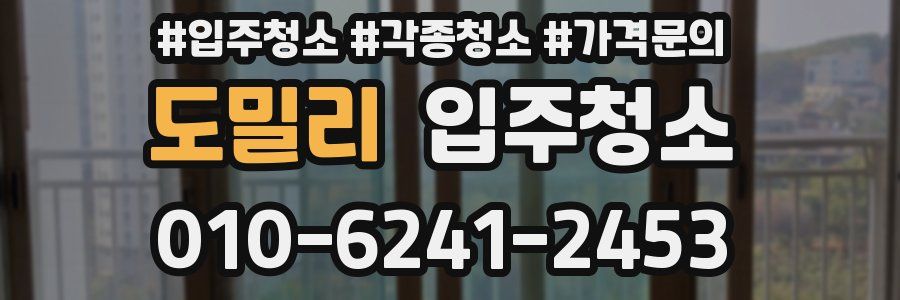 도밀리 이사청소