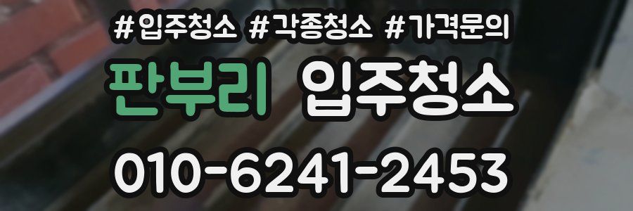 판부리 이사청소