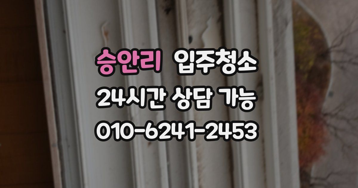 승안리 입주청소