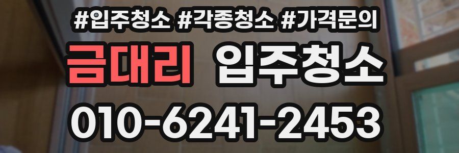 금대리 이사청소