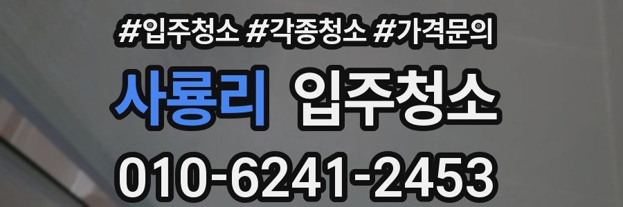 사룡리 이사청소