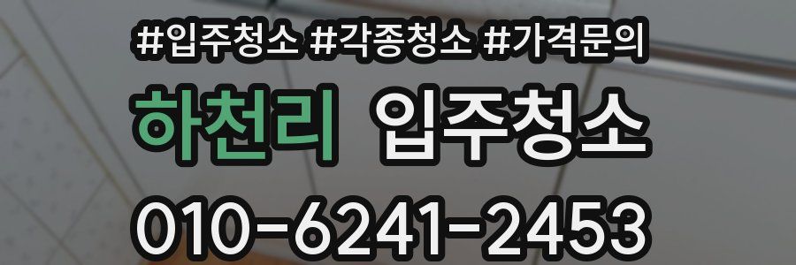 하천리 이사청소