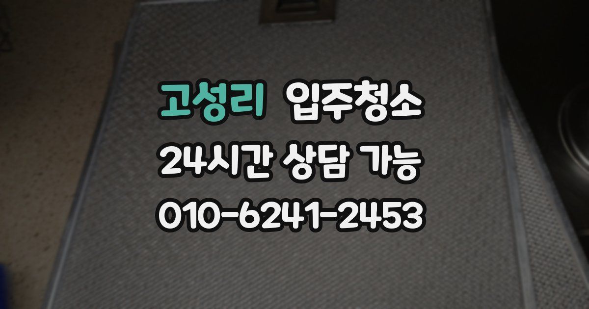 고성리 입주청소