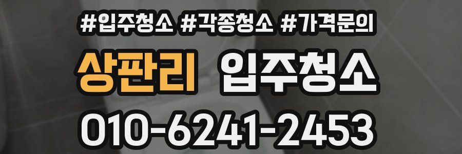 상판리 이사청소